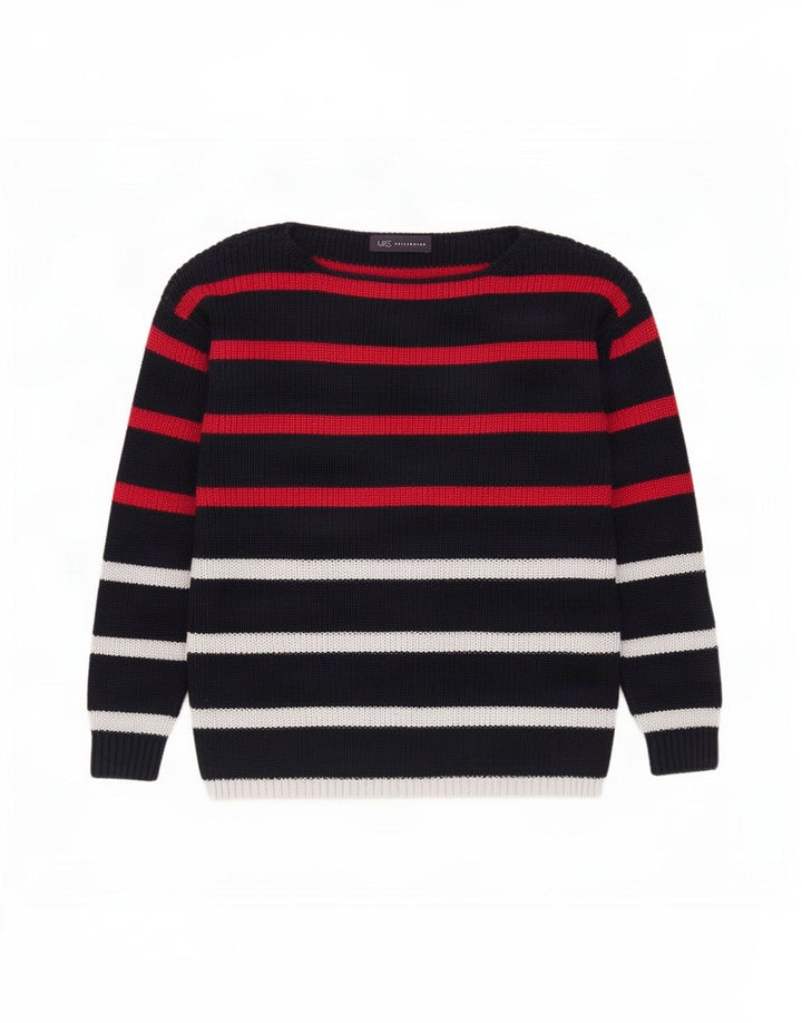 Marks & Spencer Damen-Pullover mit U-Boot-Ausschnitt, Gr. 14, mittelmehrfarbig