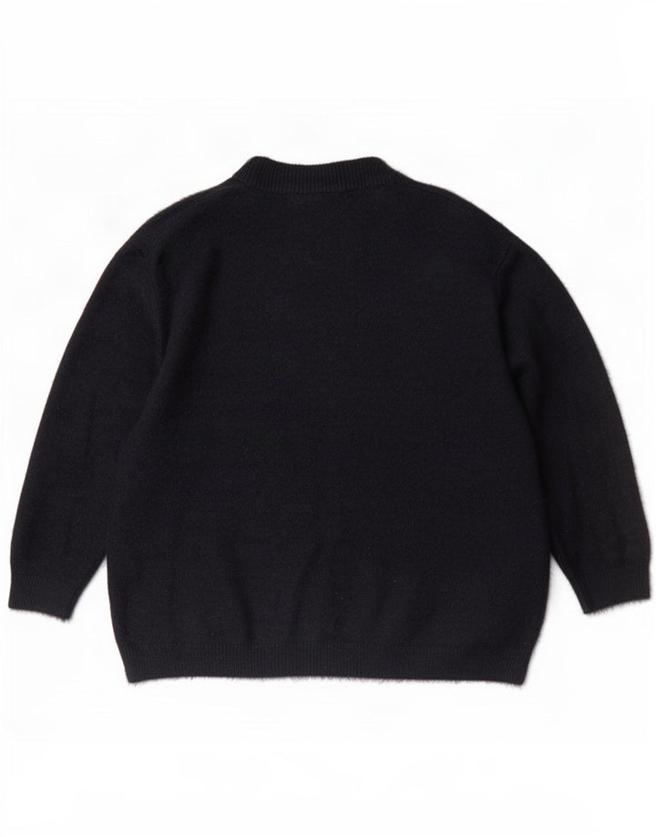 Zara Herren-Pullover mit Rundhalsausschnitt, Mittelblau, Acryl