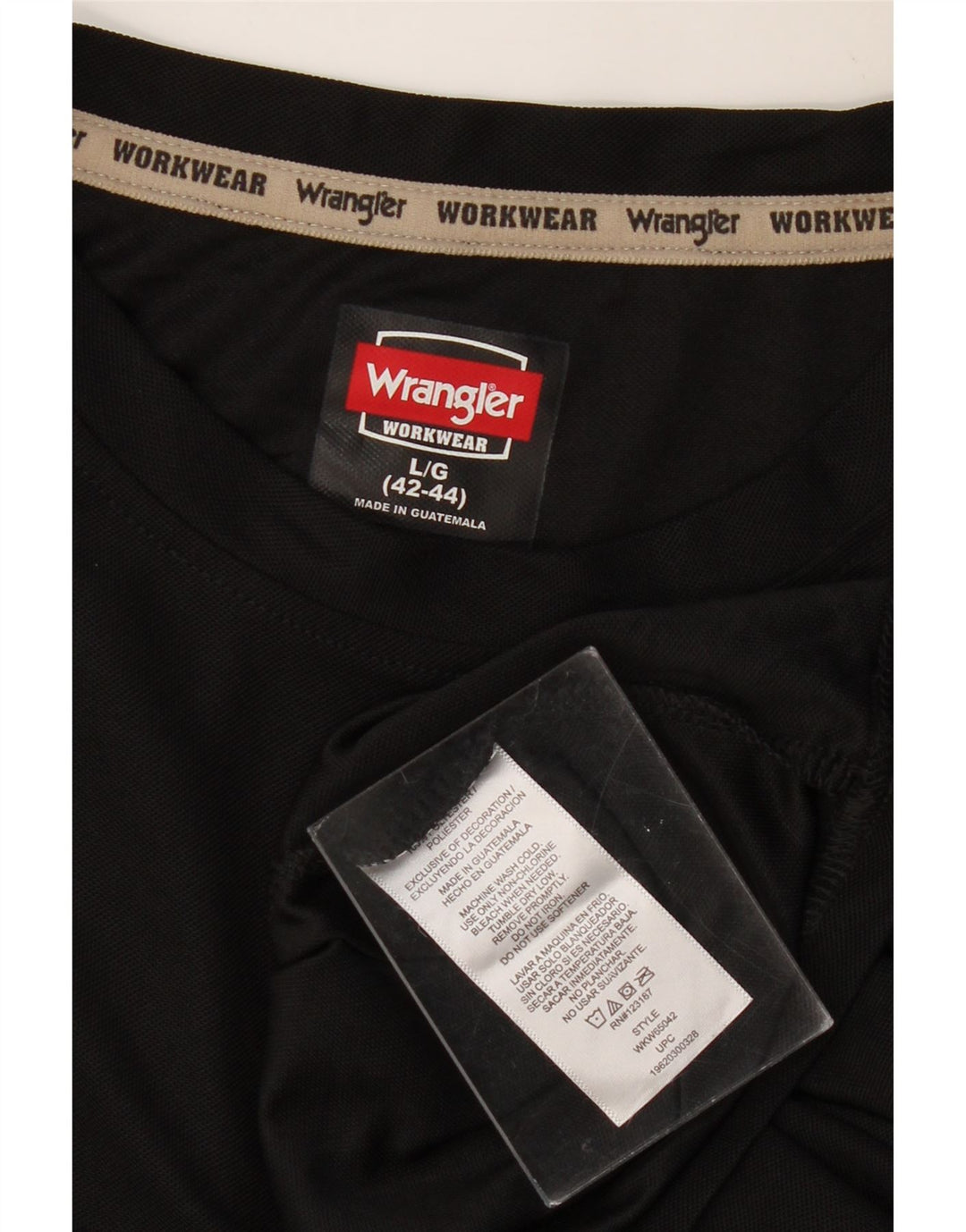 WRANGLER Herren T-Shirt Top UK 42/44 Large Schwarz Polyester