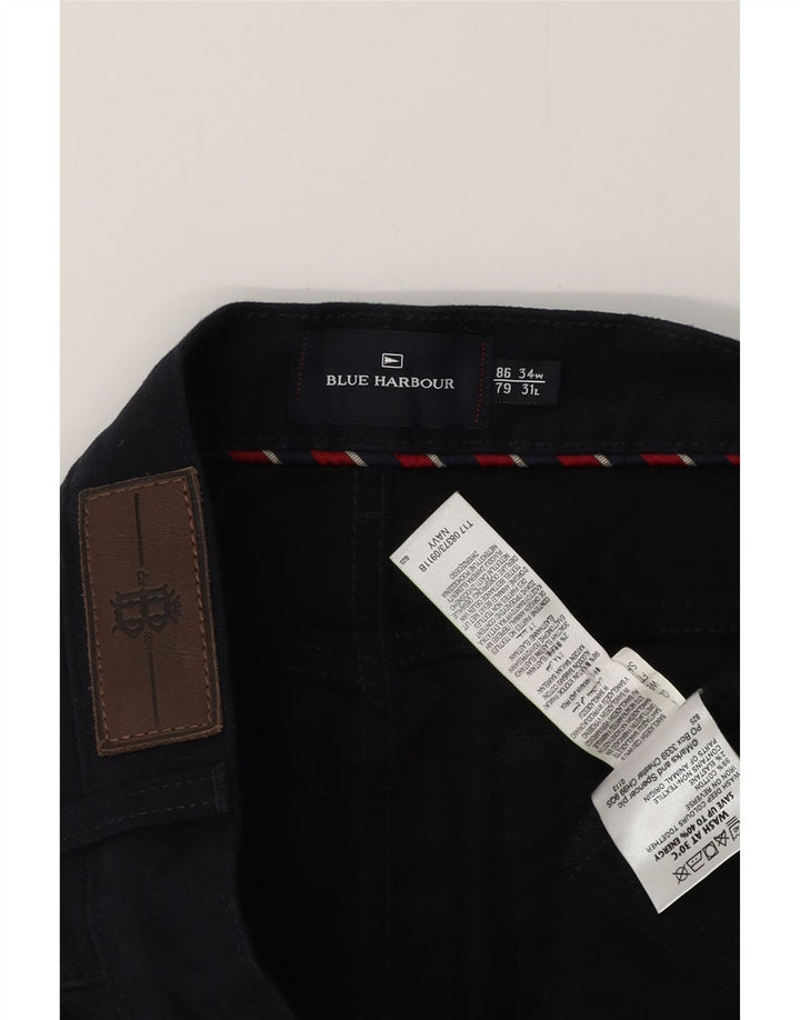 BLUE HARBOR Gerade Freizeithose für Herren, W34, L29, marineblaue Baumwolle