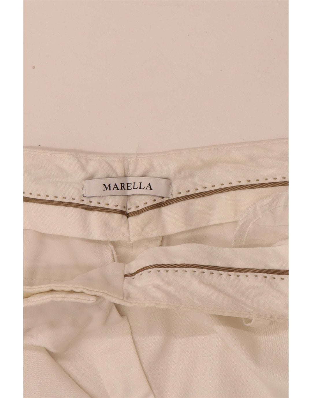 Gerade geschnittene Hose für Damen von Marella, W28, L26, Weiß