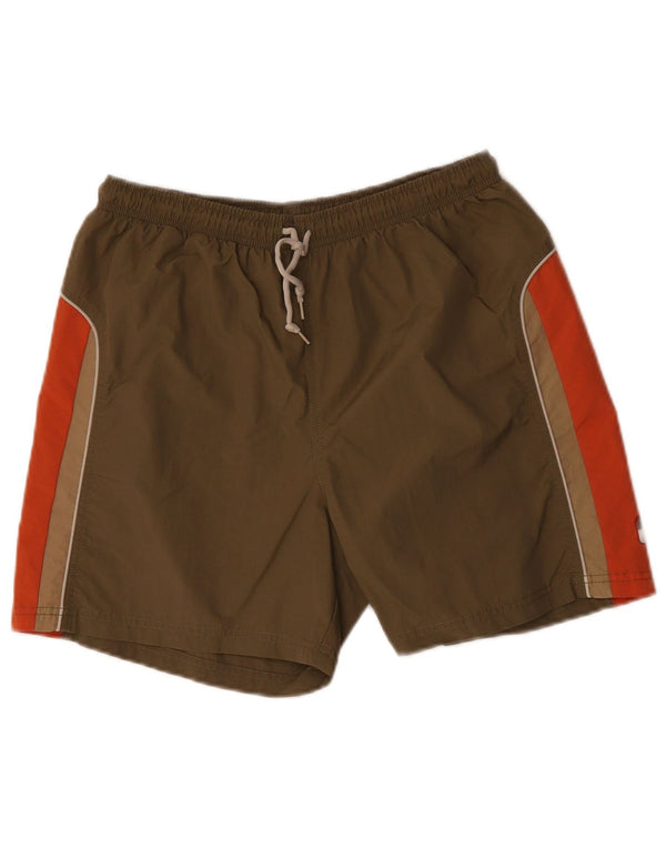 Lotto Herren-Badeshorts, UK 40/42, groß, Khaki, Colourblock-Nylon