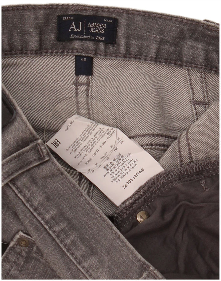 Armani Herren Slim Jeans W28 L29 Graue Baumwolle