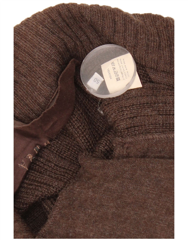 Ashwell Herren-Strickjacke IT 50 Mittelbraune Schurwolle