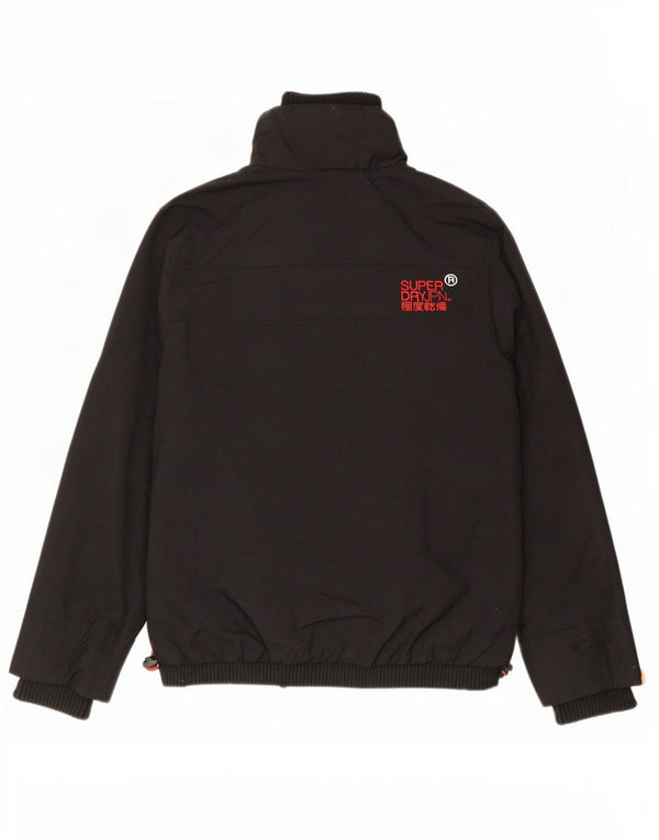 Superdry Herren The Windcheater Graphic Regenjacke UK 36 Small Schwarz Nylon