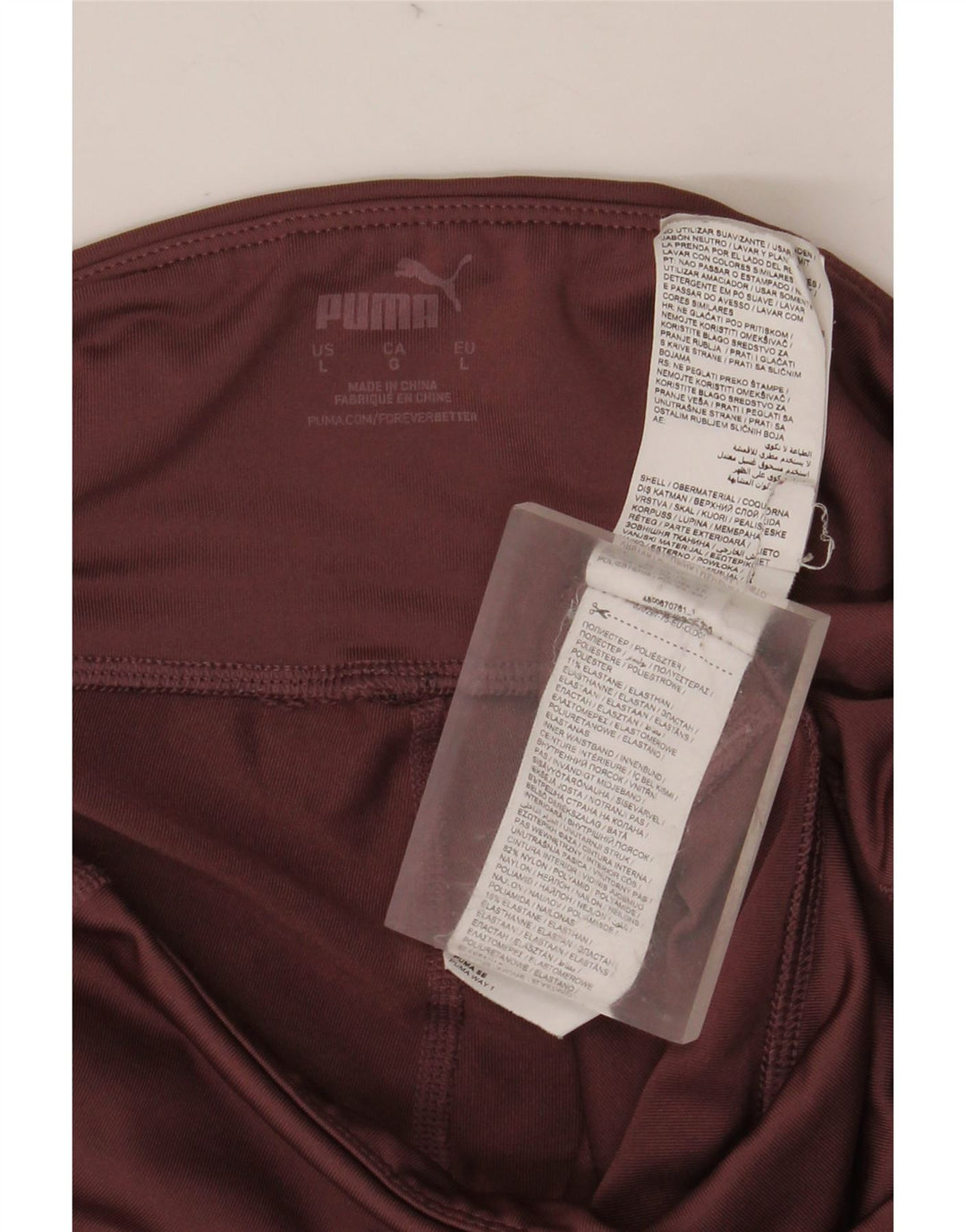PUMA Damen Crop Leggings UK 16 Large Burgunderrot Polyester