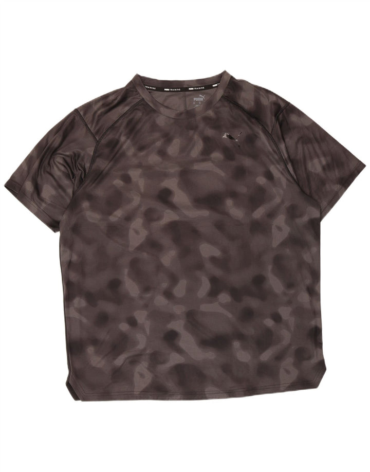 Puma Herren T-Shirt Top XL Grau Camouflage Polyester