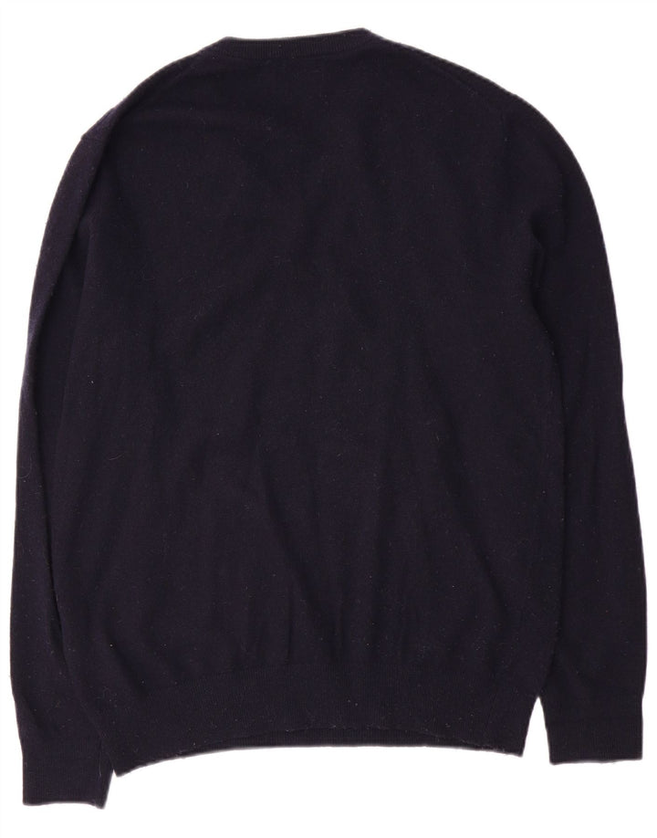 Gant Herren-Pullover mit V-Ausschnitt, mittlere marineblaue Wolle