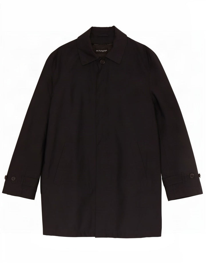 Marks & Spencer Herren-Autograph-Mantel, UK 38, mittleres Marineblau, Polyester