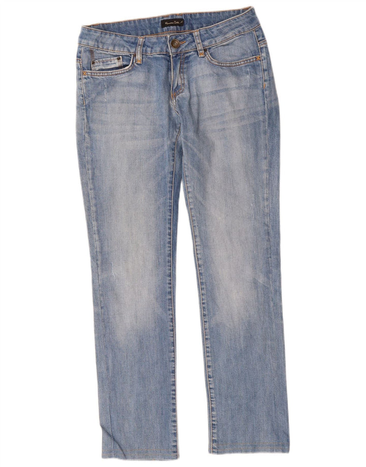 MASSIMO DUTTI Damen Slim Jeans EU 38 Small W28 L29 Blaue Baumwolle