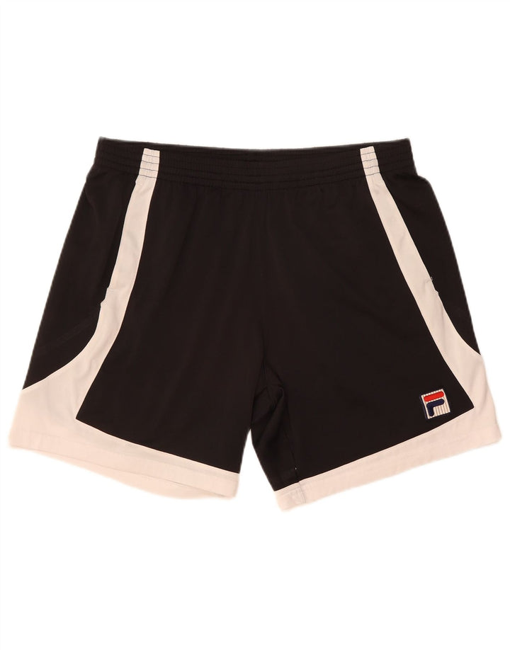 FILA Mens Sport Shorts Large  Black Colourblock Polyester