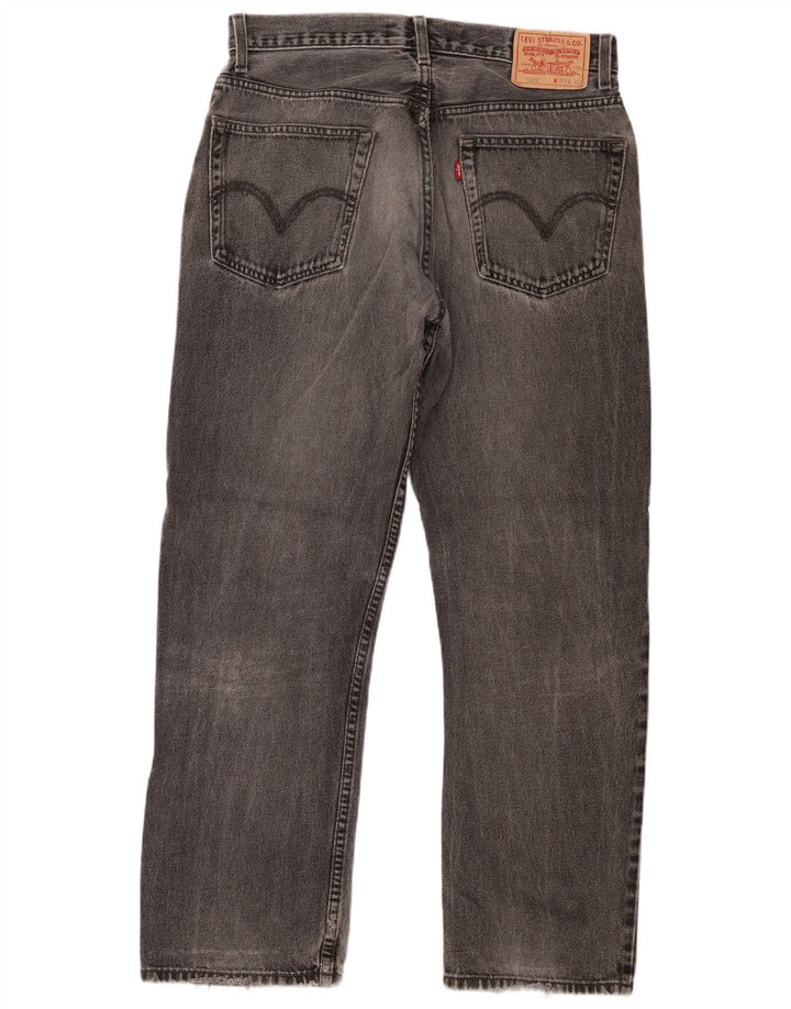 Levi's Herren 505 Regular Fit Straight Jeans W33 L30 Graue Baumwolle