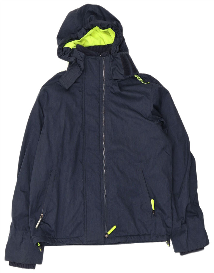 Superdry Herren-Windbreaker-Jacke mit Grafik, UK 40, Größe L, Marineblau