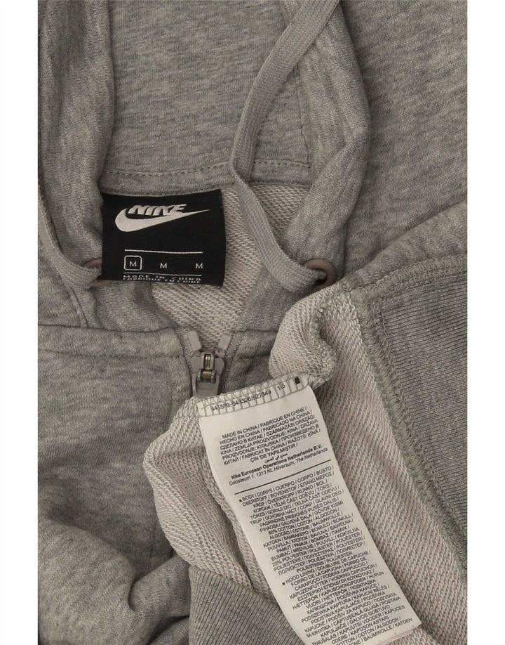 Nike Herren-Kapuzenpullover mit Reißverschluss, mittelgrau gefleckte Baumwolle