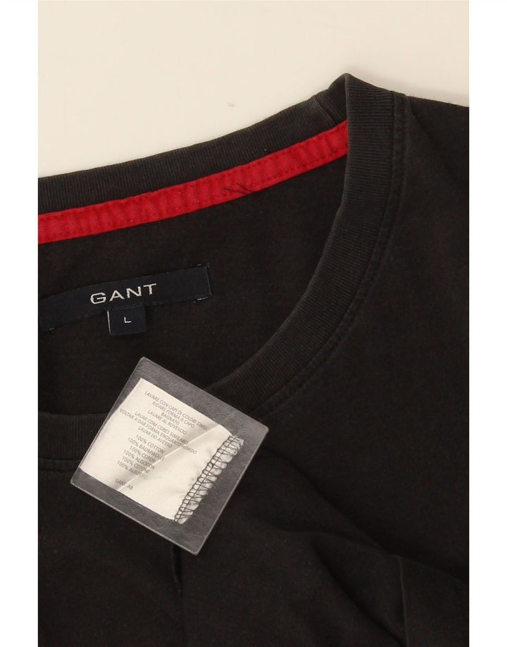 GANT Herren T-Shirt Top Large Schwarz Baumwolle