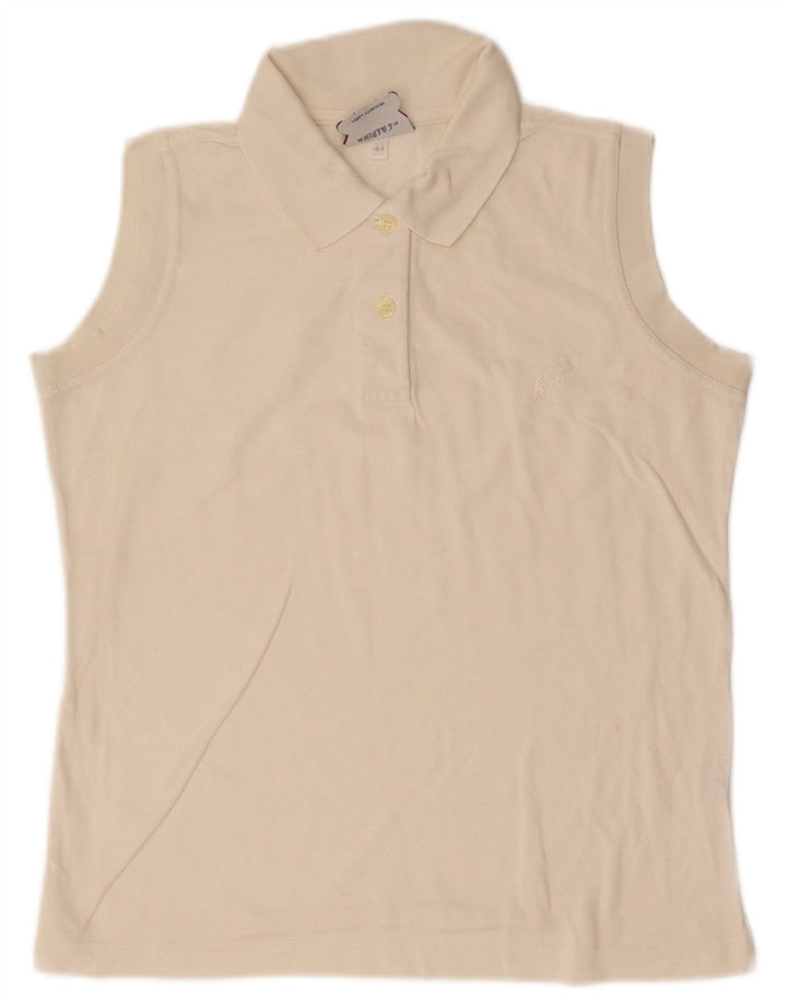 AUSTRALIAN L'ALPINA Damen Ärmelloses Poloshirt IT 44 Medium Off White