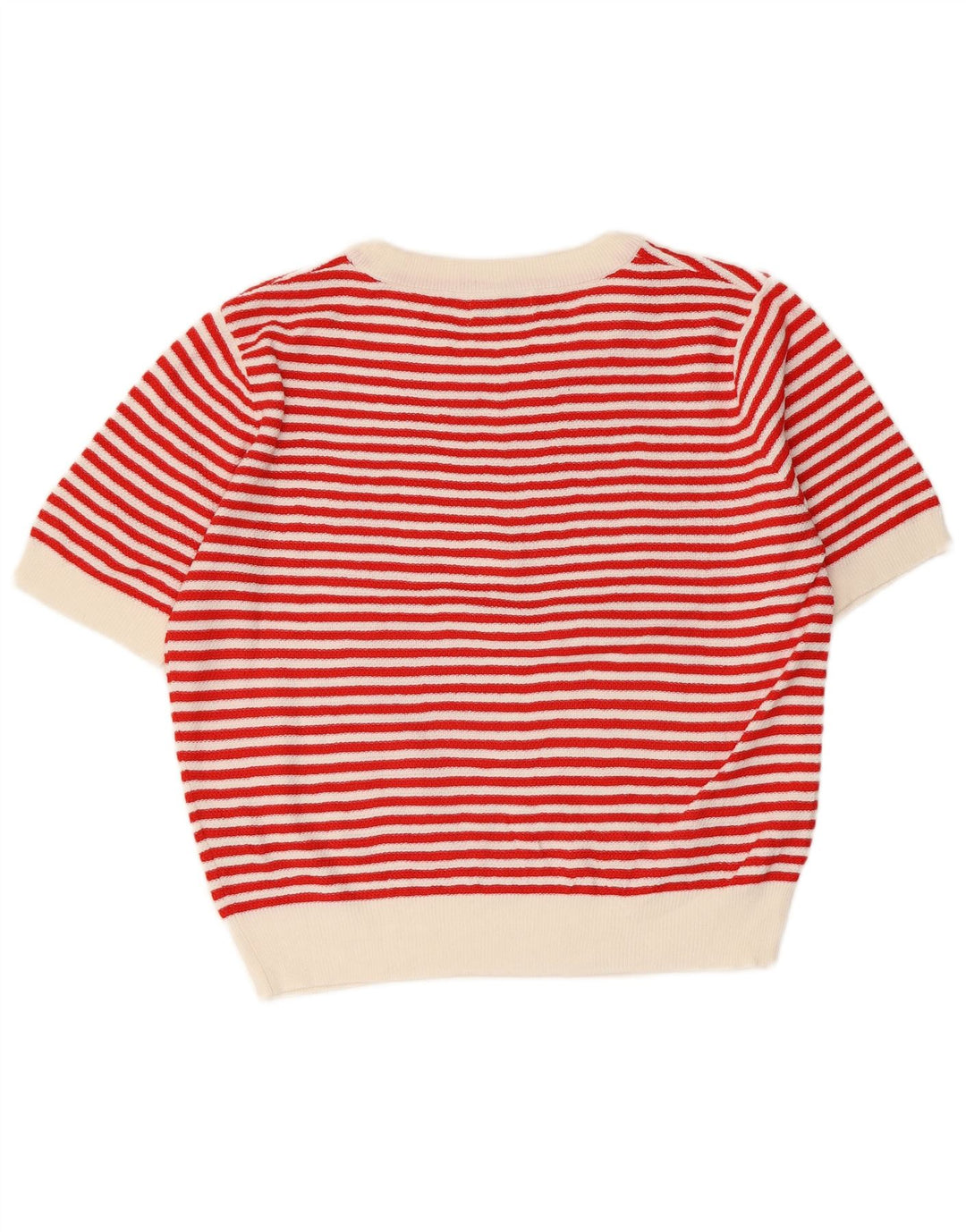 PEPALOVES Damen-Pullover mit Rundhalsausschnitt, UK 14, mittelrot gestreift