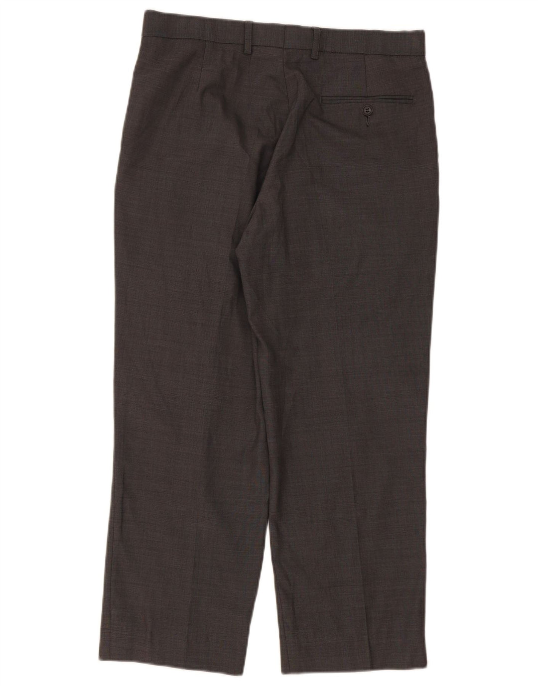 Marks & Spencer Herren-Anzughose mit maßgeschneiderter Passform, gerade, W32, L26, graue Wolle