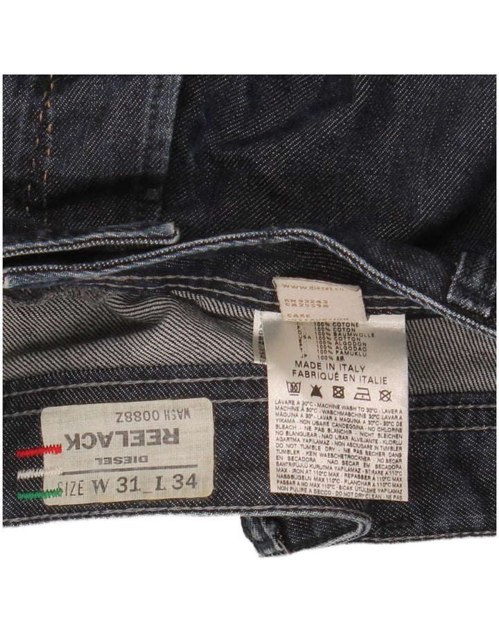 Diesel Herren Reelack Straight Jeans W31 L32 Marineblaue Baumwolle