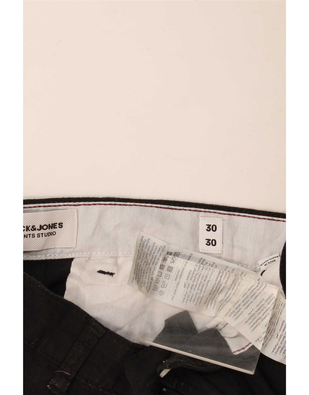 Jack & Jones Slim Chino-Hose für Herren, W30, L27, Schwarz, Polyester