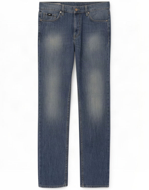 Gas Mens Morris Straight Jeans W34 L34 Blue Cotton