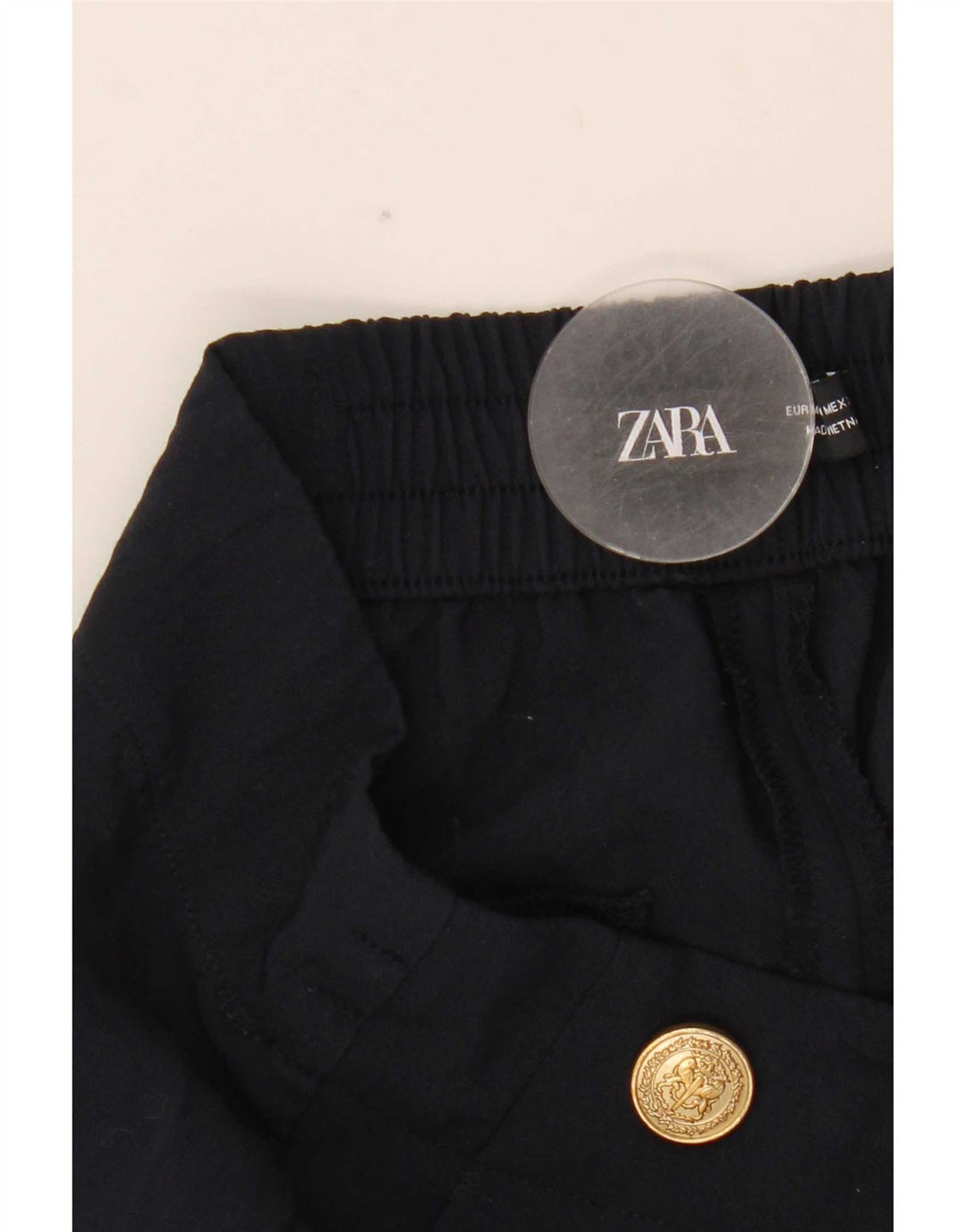 Zara Damen Tapered Chino Hose Medium W28 L26 Marineblau Polyester