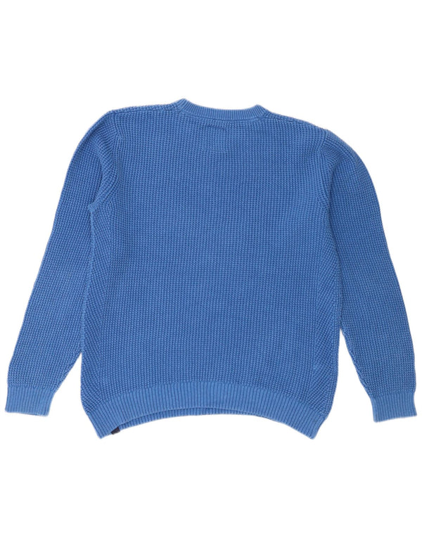 Fat Face Herren-Pullover, reguläre Passform, Rundhalsausschnitt, Größe L, Blau, Baumwolle