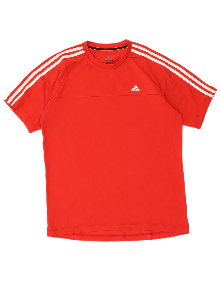 Adidas Herren Climalite T-Shirt Top Mittelrote Baumwolle