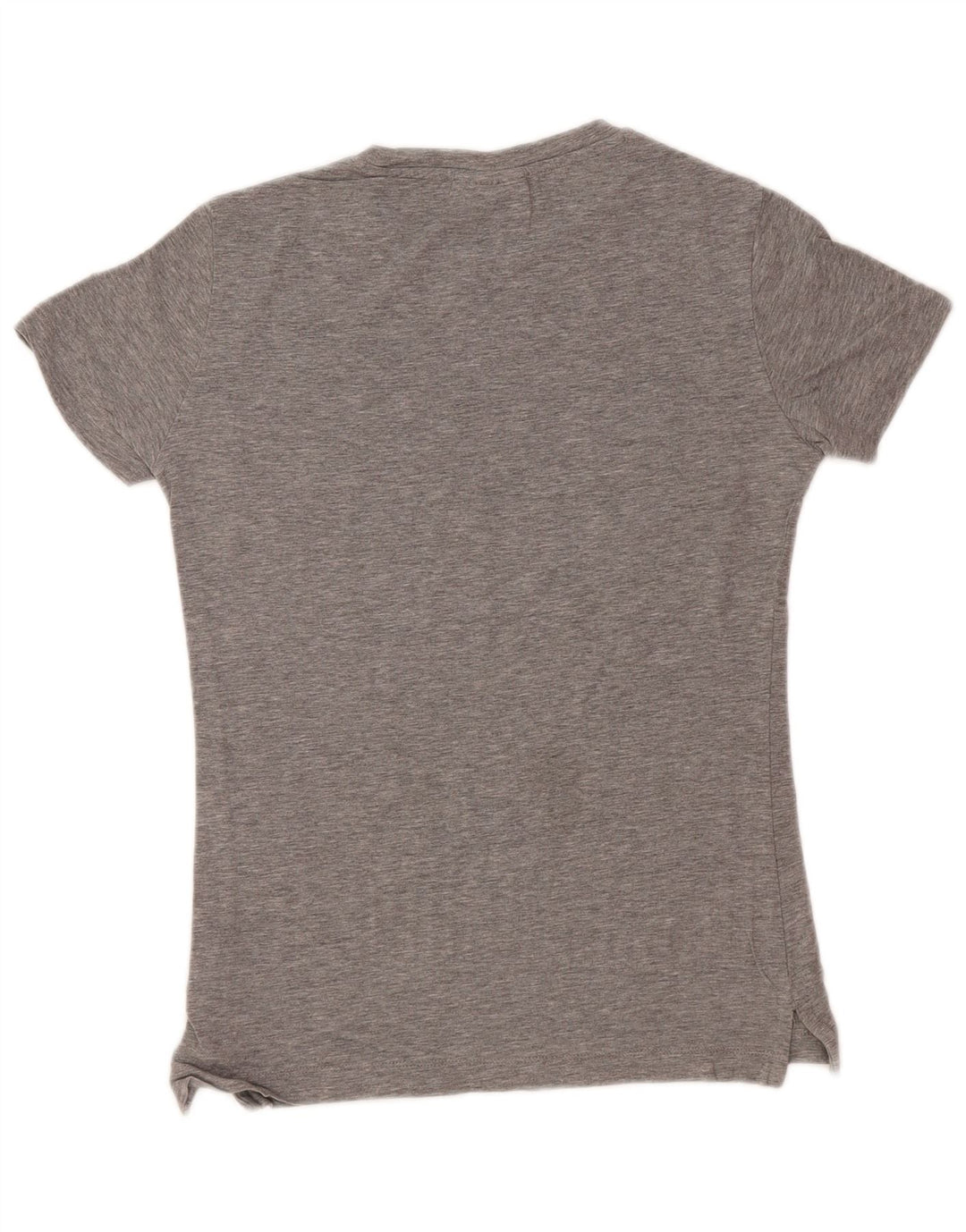 ELLESSE Womens Graphic T-Shirt Top UK 10 Small Grau gefleckte Baumwolle