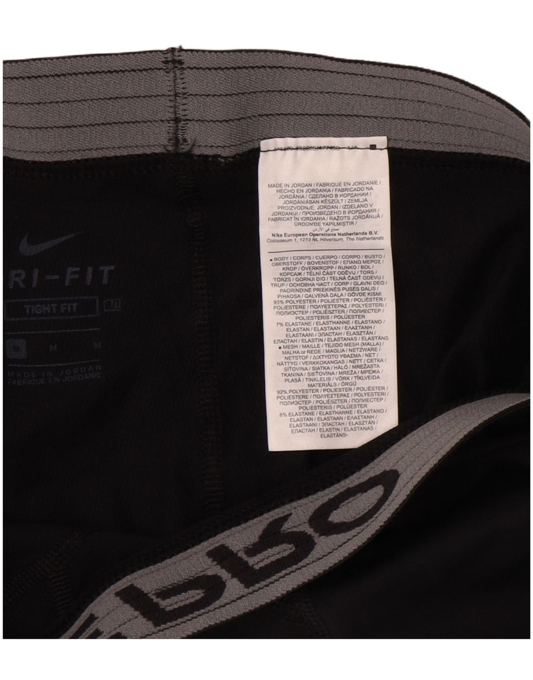Nike Herren Dri Fit Graphic Leggings Mittelschwarzes Polyester