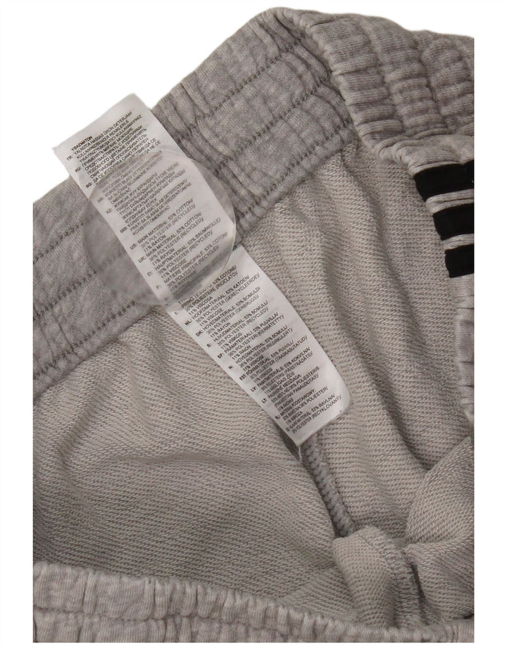 Adidas Herren-Trainingshose, Jogginghose, mittelgrau gefleckte Baumwolle