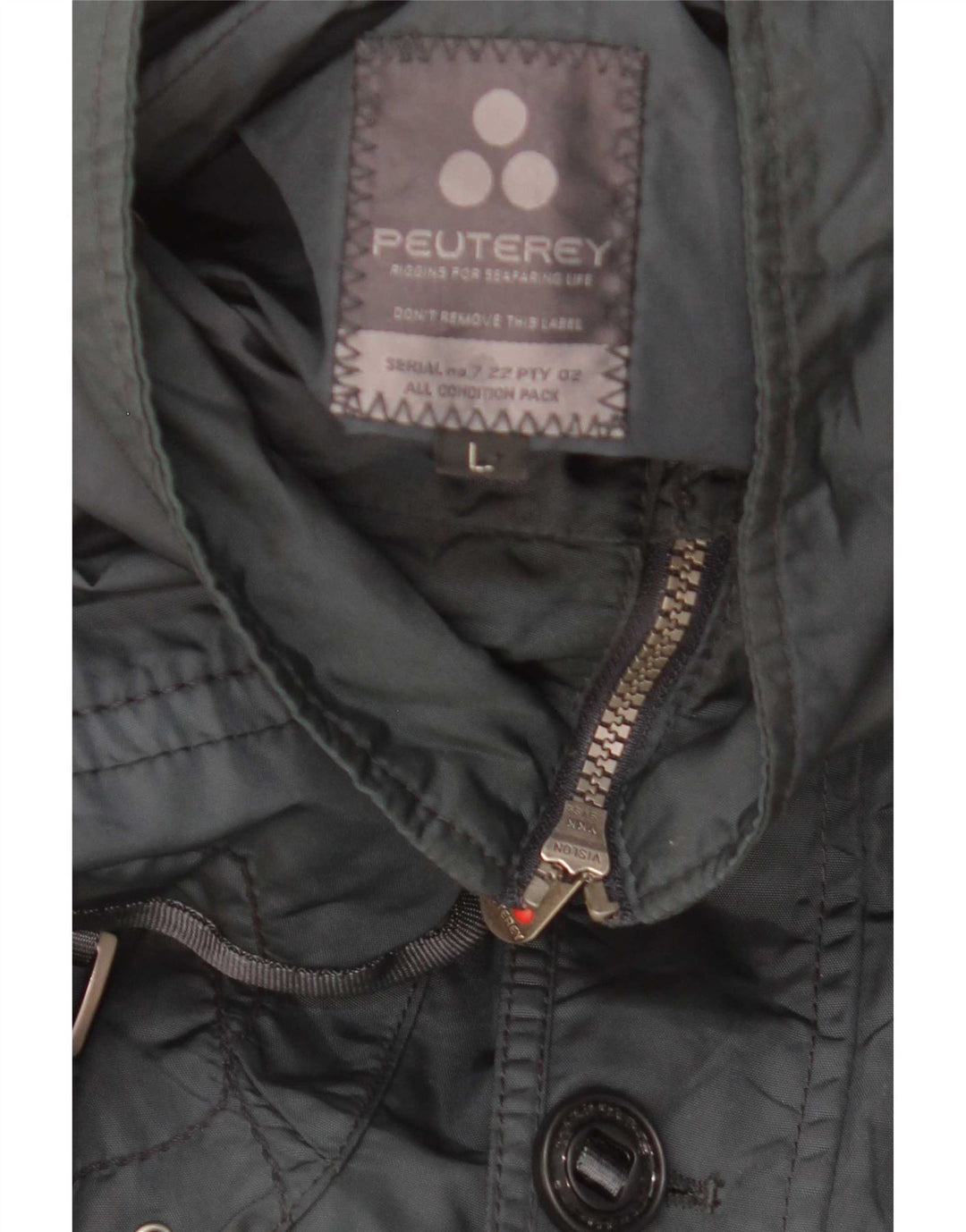 PEUTEREY Herren Utility Jacke UK 40 Large Grau Polyamid
