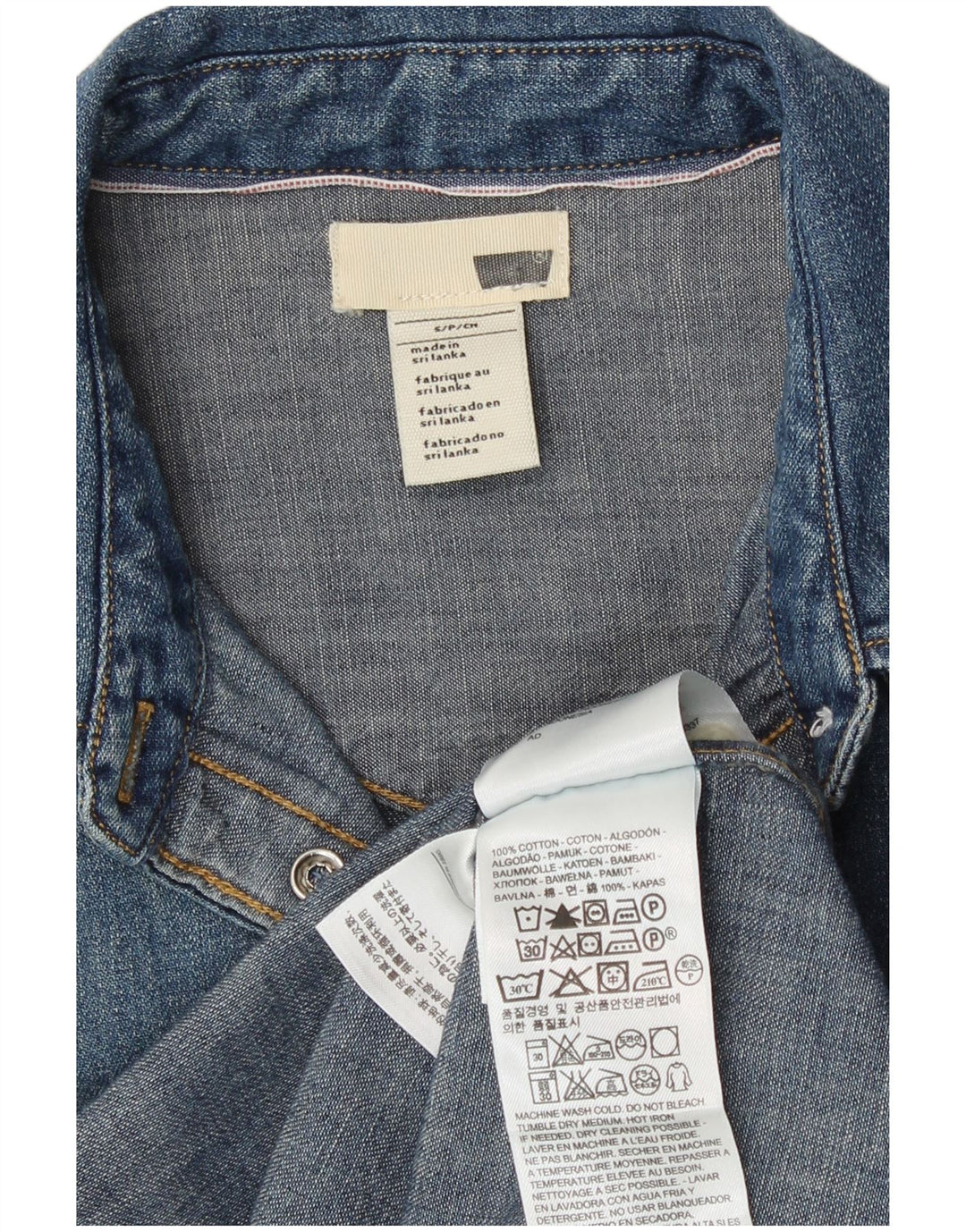 Levi's Damen Jeanshemd UK 10 Small Blau Baumwolle