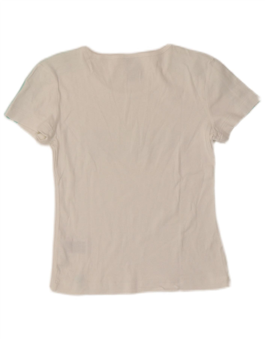 ADIDAS Damen Crop Graphic T-Shirt Top UK 10 Small Weiße Baumwolle