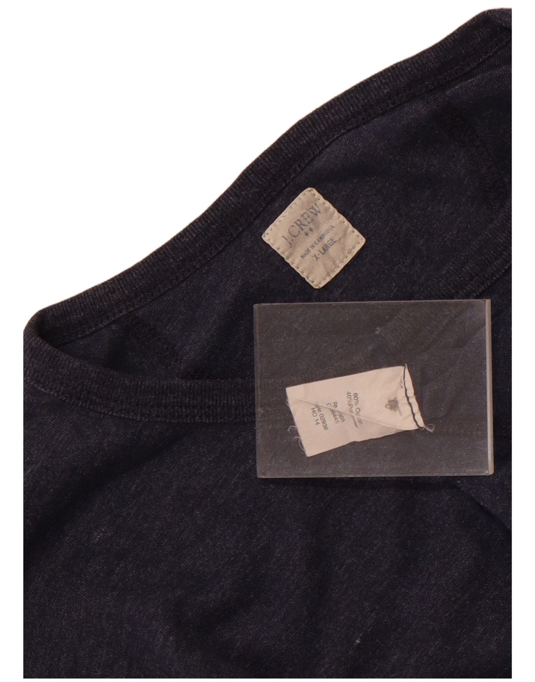 J. Crew Herren-Top, langärmelig, XL, Marineblau, Baumwolle