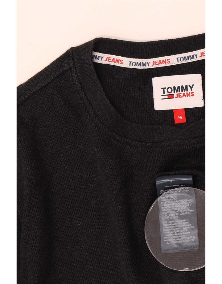 Tommy Hilfiger Herren-Top, langärmelig, mittelschwarz, Baumwolle