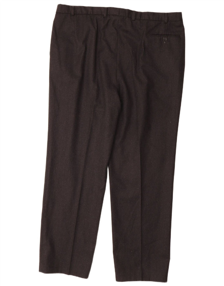 MARKS & SPENCER Herren-Anzughose mit Pegged-Anzug, W44, L33, schwarze Wolle