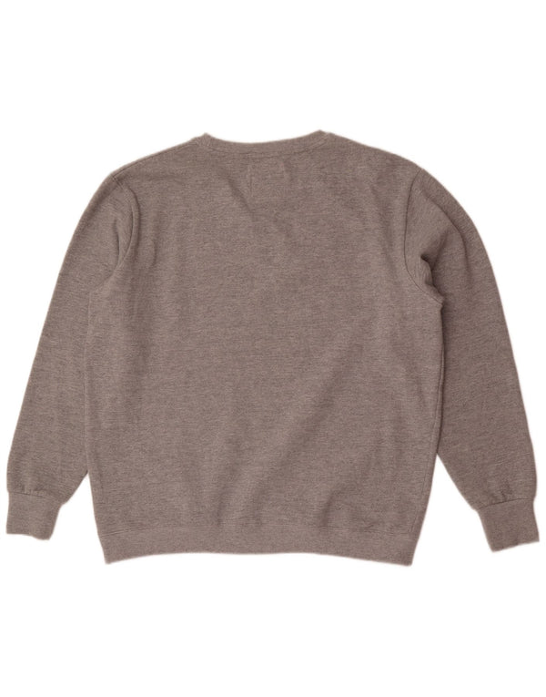 Superdry Herren Grafik-Sweatshirt-Pullover XL aus grau melierter Baumwolle