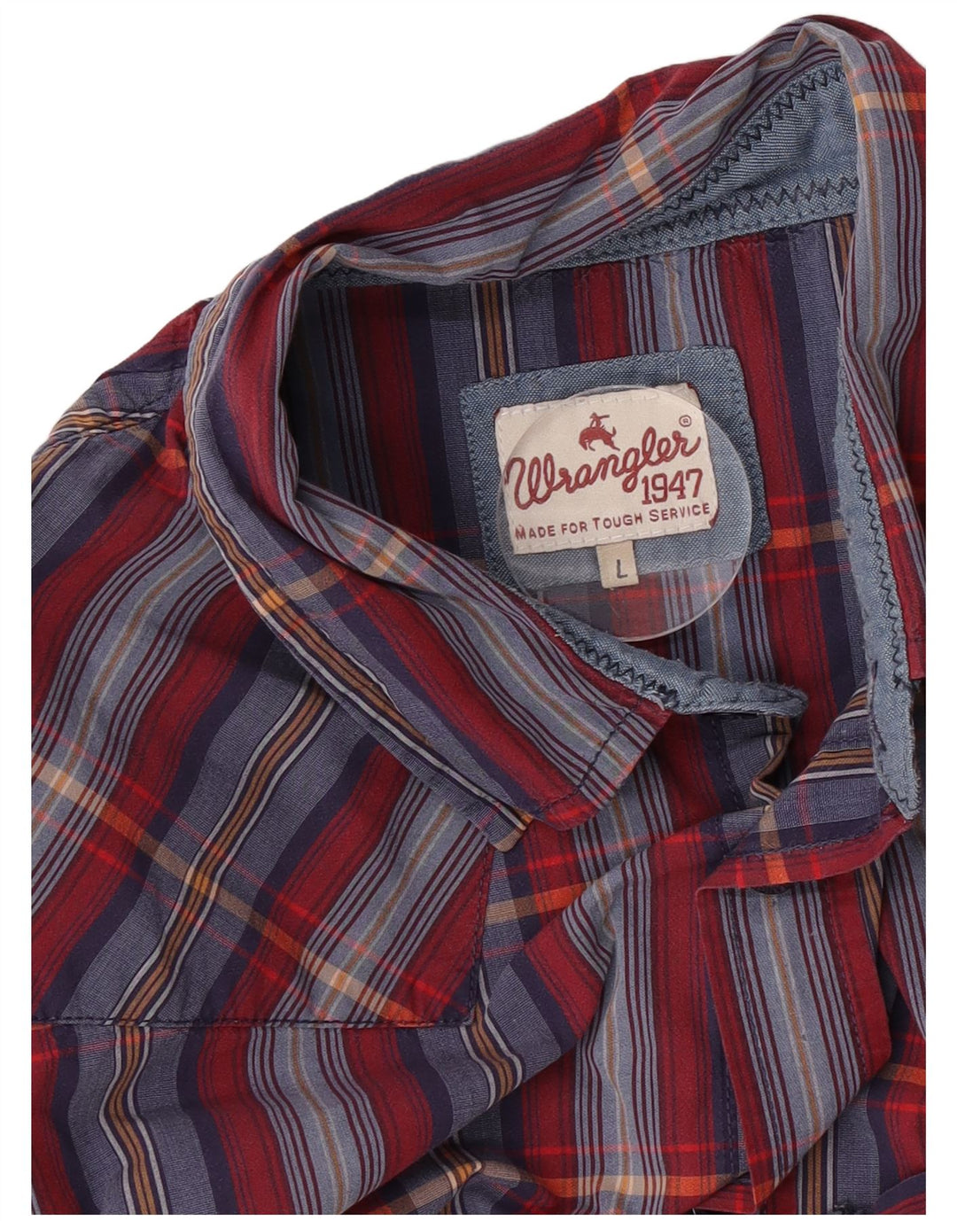 Wrangler Herren-Flanellhemd, groß, blau kariert