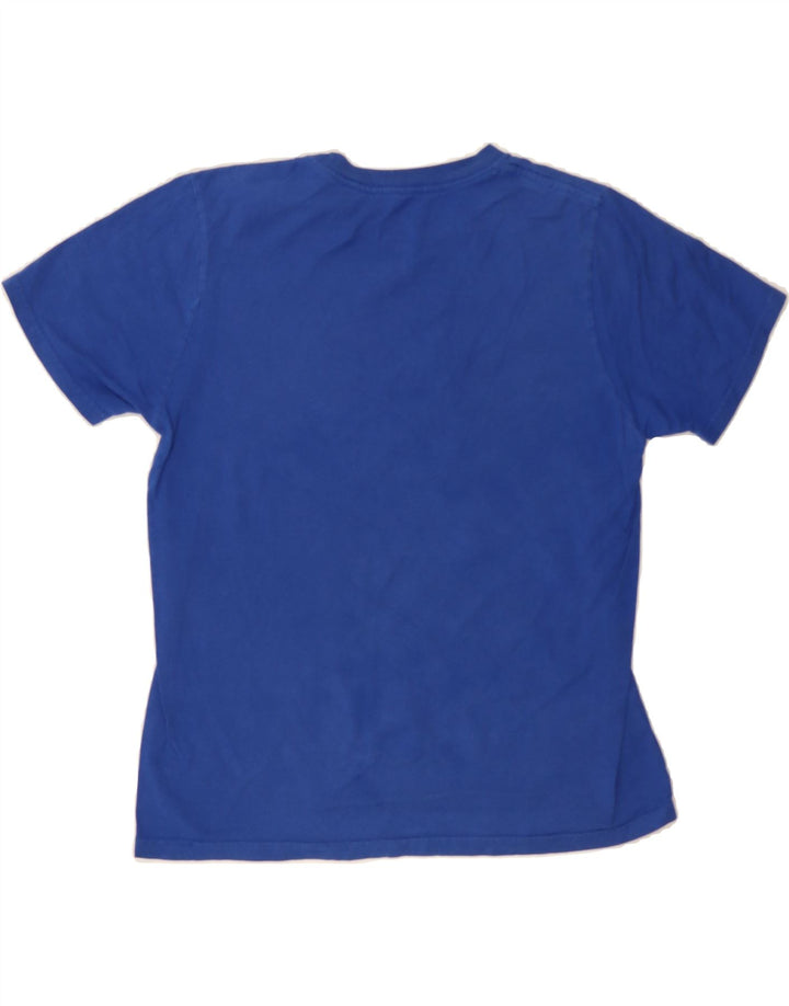 GENUINE MERCHANDISE Womens Graphic T-Shirt Top UK 14 Large Blue Vintage Genuine Merchandise and Second-Hand Genuine Merchandise from Messina Hembry 