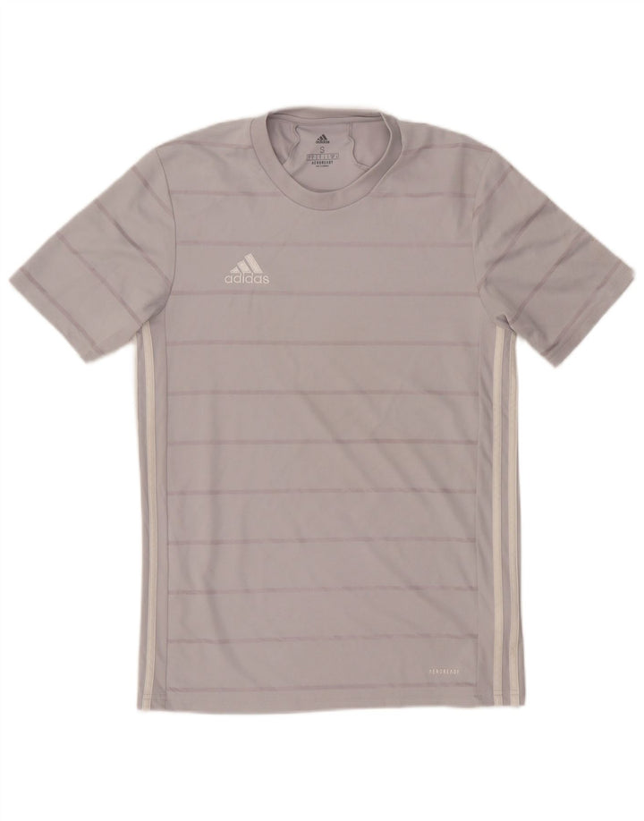 Adidas Herren Aeroready T-Shirt Top Small Grau gestreift Polyester