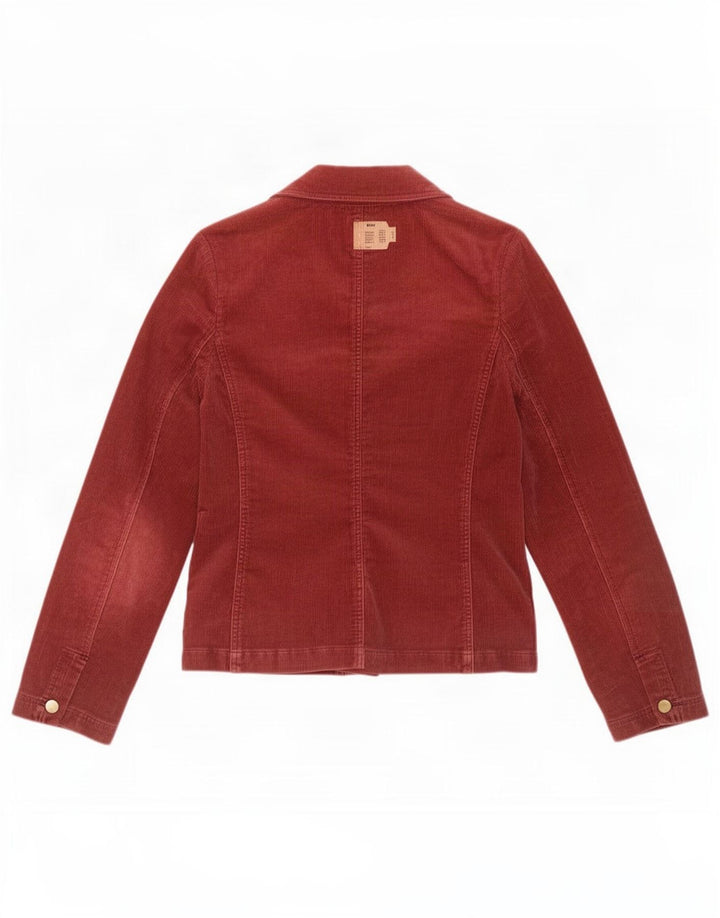 Phase Eight Damen-Blazerjacke aus Cord mit 3 Knöpfen, Größe UK 12, mittleres Burgunderrot