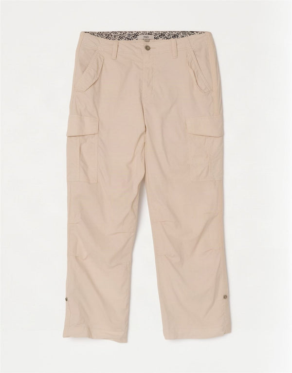 Marks & Spencer Damen Cargohose UK 14 Large W34 L29 Off White