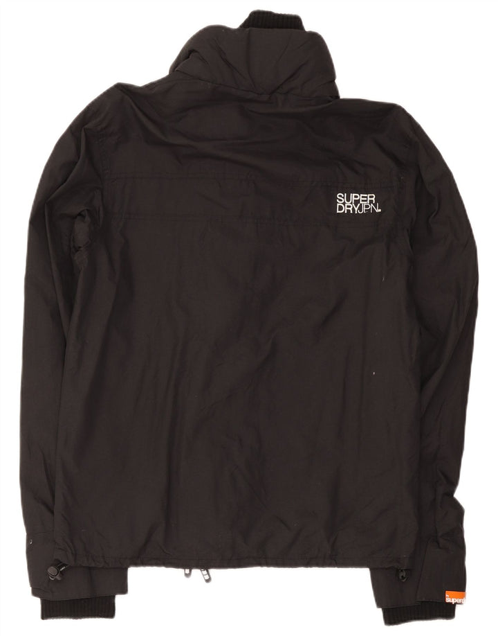 Superdry Herren-Windbreakerjacke mit Grafik, UK 38, Mittelschwarzes Nylon