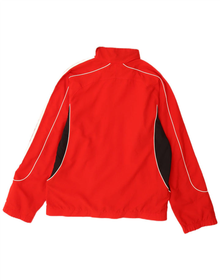 Adidas Herren-Trainingsanzug-Top-Jacke, UK 36/38, kleines rotes Farbblock-Polyester