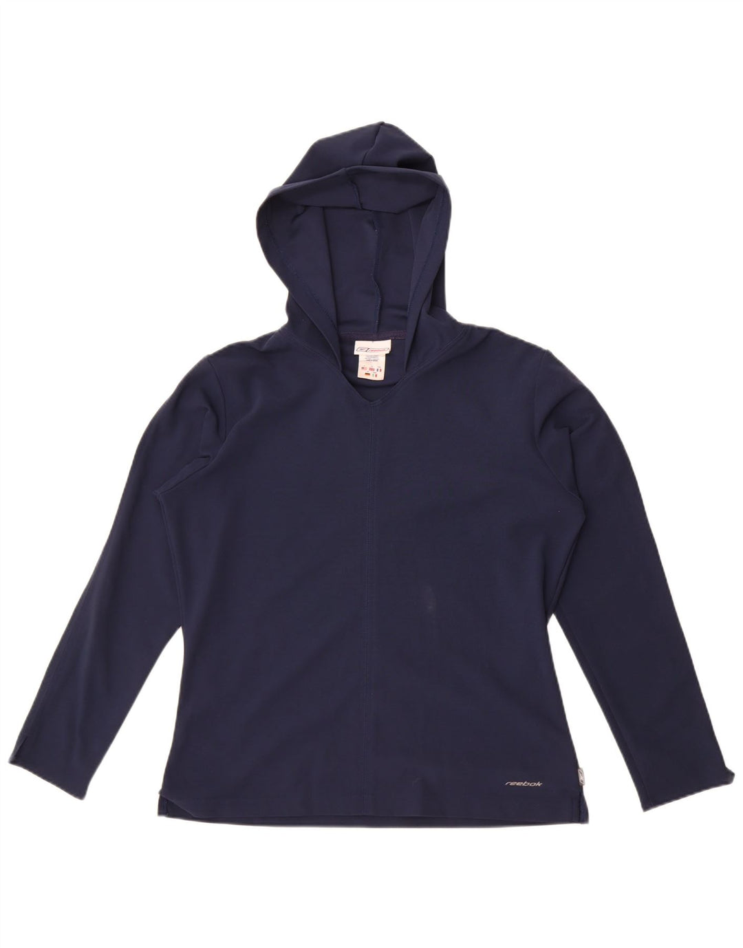 Reebok Damen-Oberteil mit Kapuze, langärmlig, Gr. 10, Marineblau