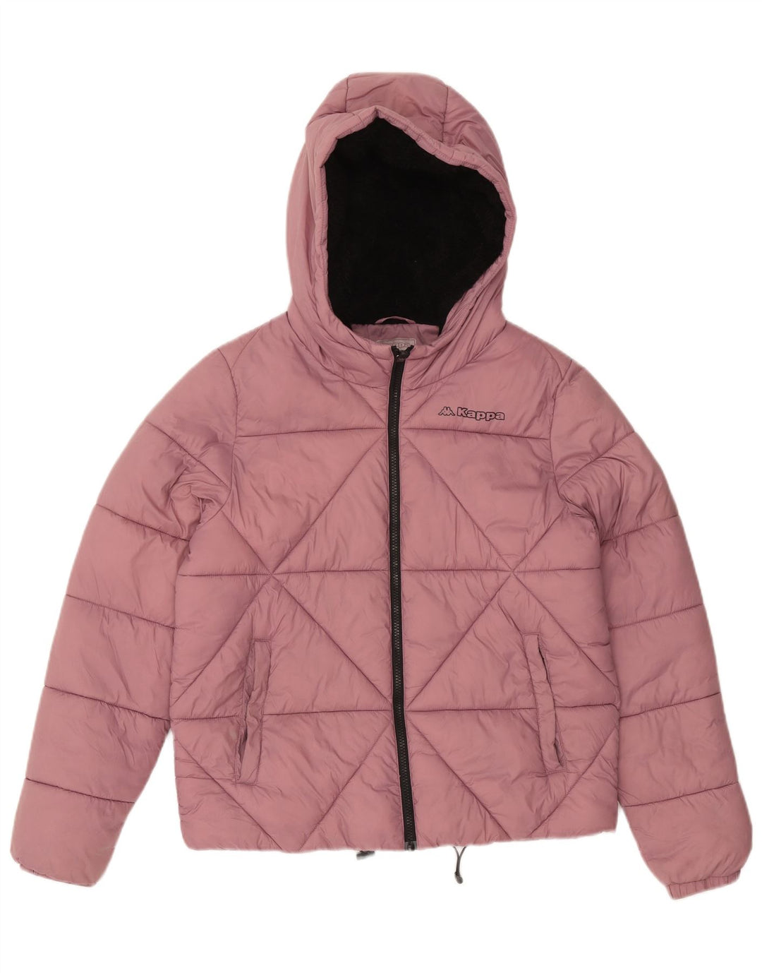 Kappa Damen-Jacke mit Kapuze, gepolstert, Größe 46, Rosa