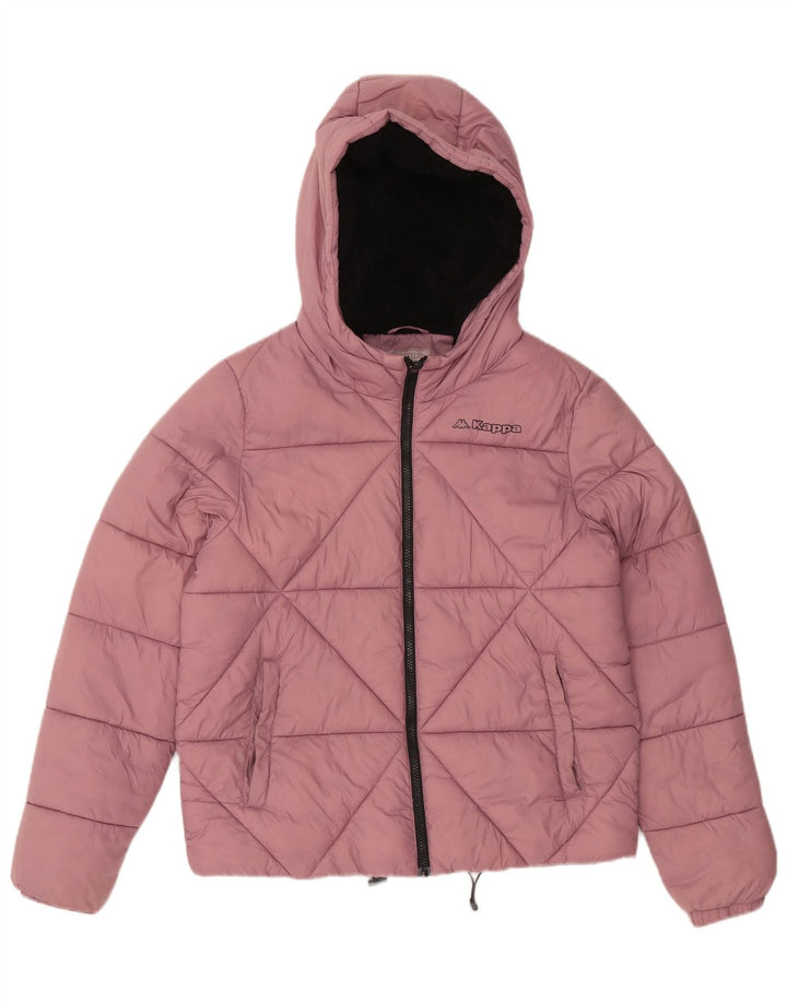 Kappa Damen-Jacke mit Kapuze, gepolstert, Größe 46, Rosa