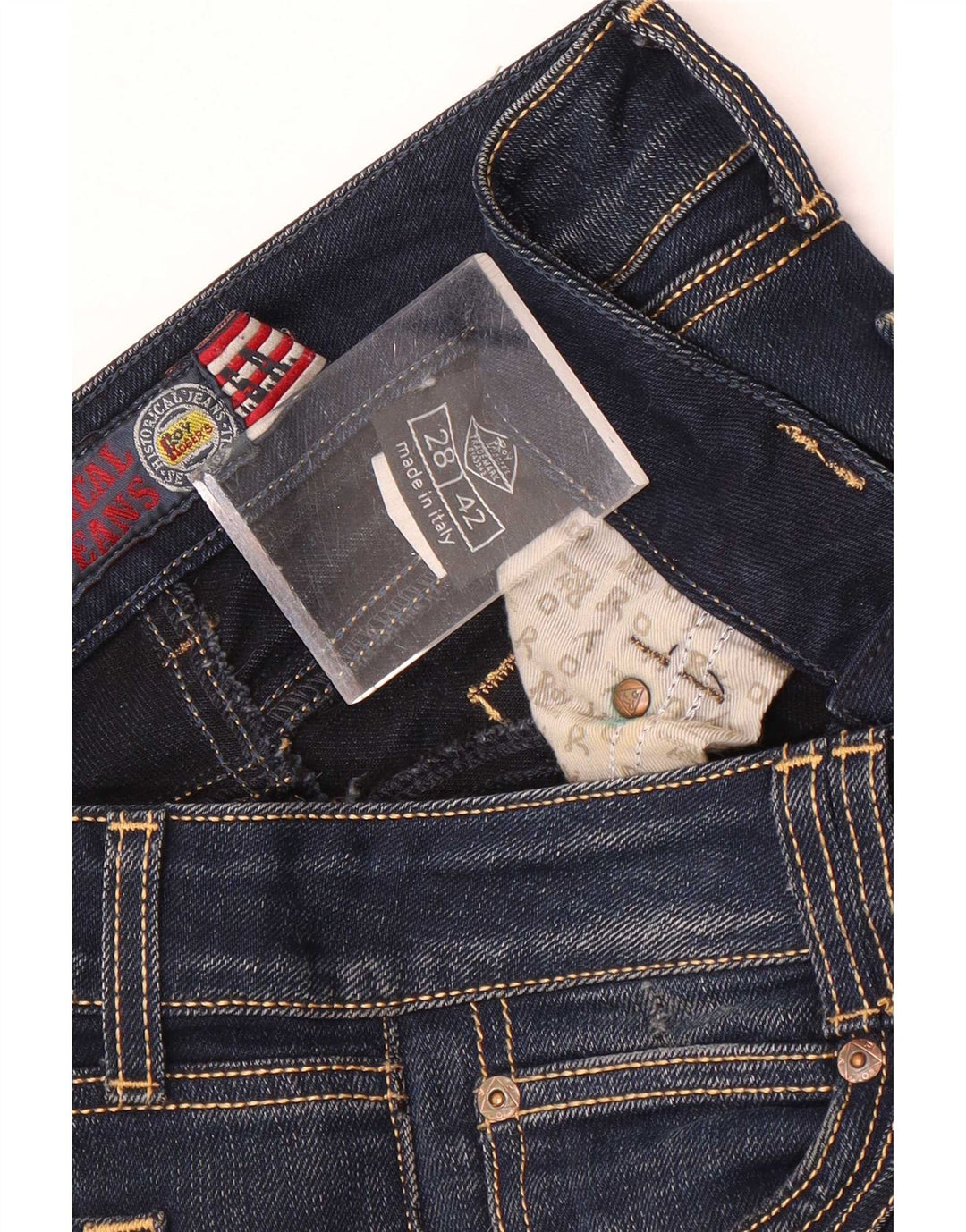 Roy Rogers Damen Slim Jeans IT 42 Medium W28 L28 Blau