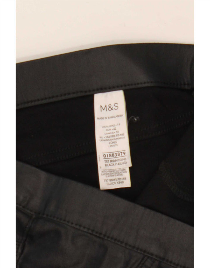 Marks & Spencer Damen Leggings UK 14 Large Schwarze Viskose